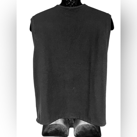 Paul Jones Men Black Cardigan Vest Sweater Sz L Button Viscose Acrylic Blend NWT - Picture 3 of 8